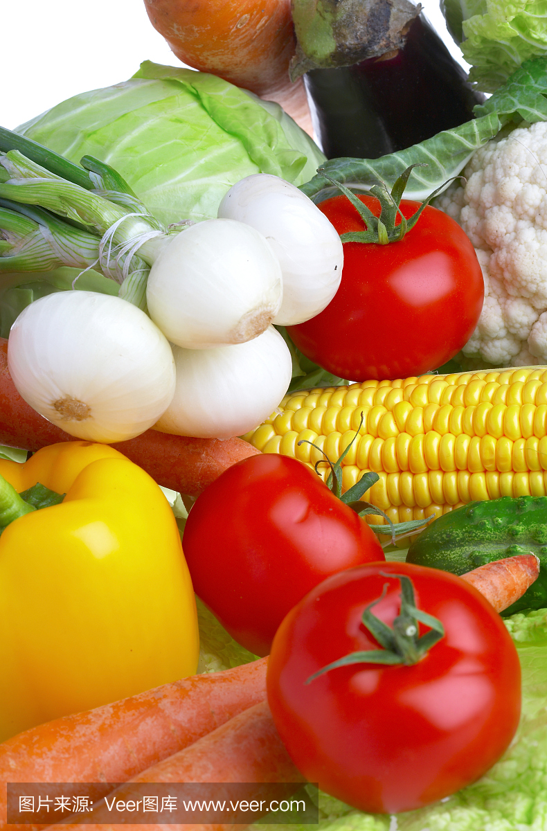 蔬菜。健康的食物